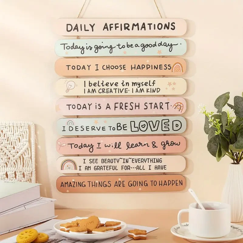 9pcs Rainbow Inspirational Wall Art Set