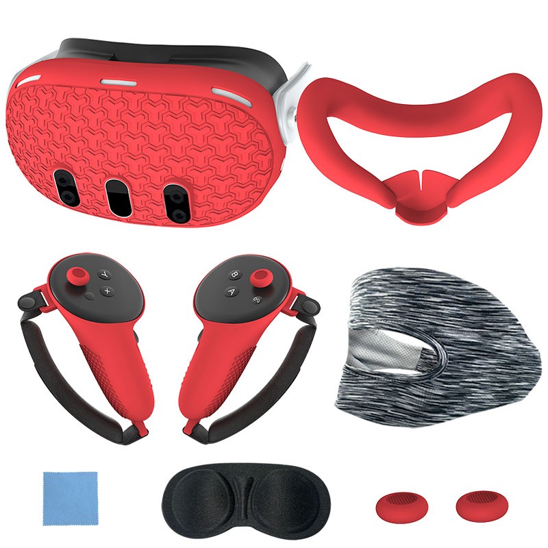 7PCS Silicone Protective Cover Set for Meta Quest 3