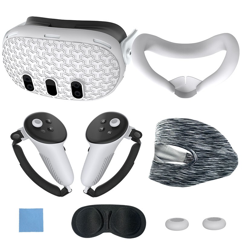 7PCS Silicone Protective Cover Set for Meta Quest 3