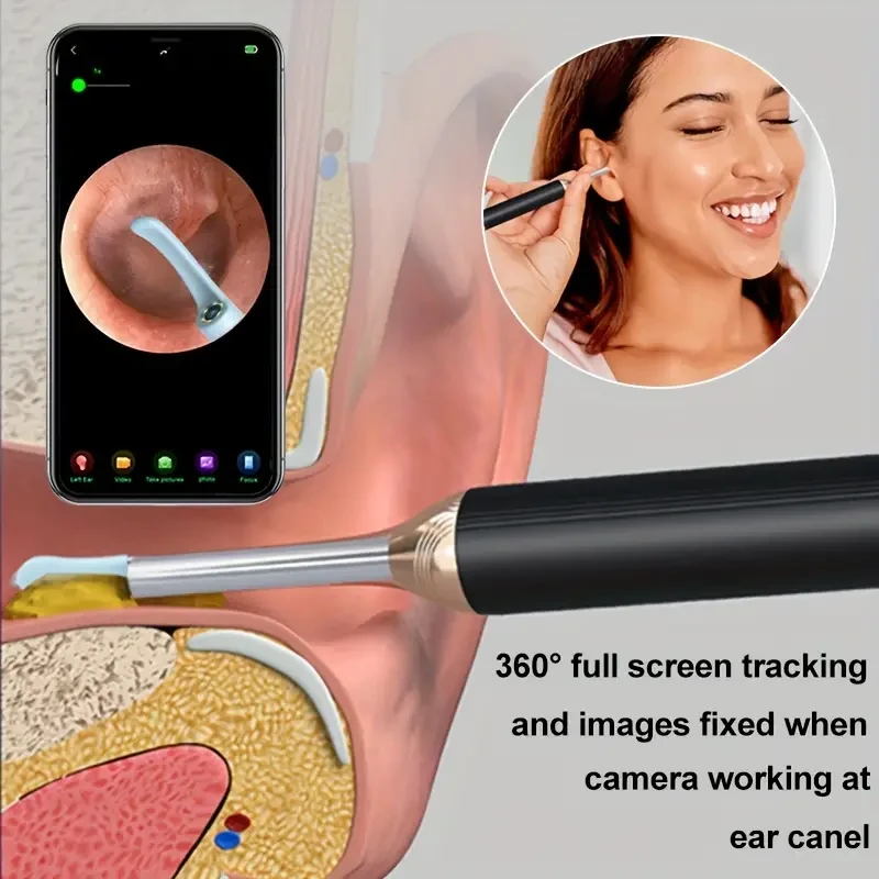 Ear Wax Removal Tool with Camera - 8-Piece Ear Cleaner Set