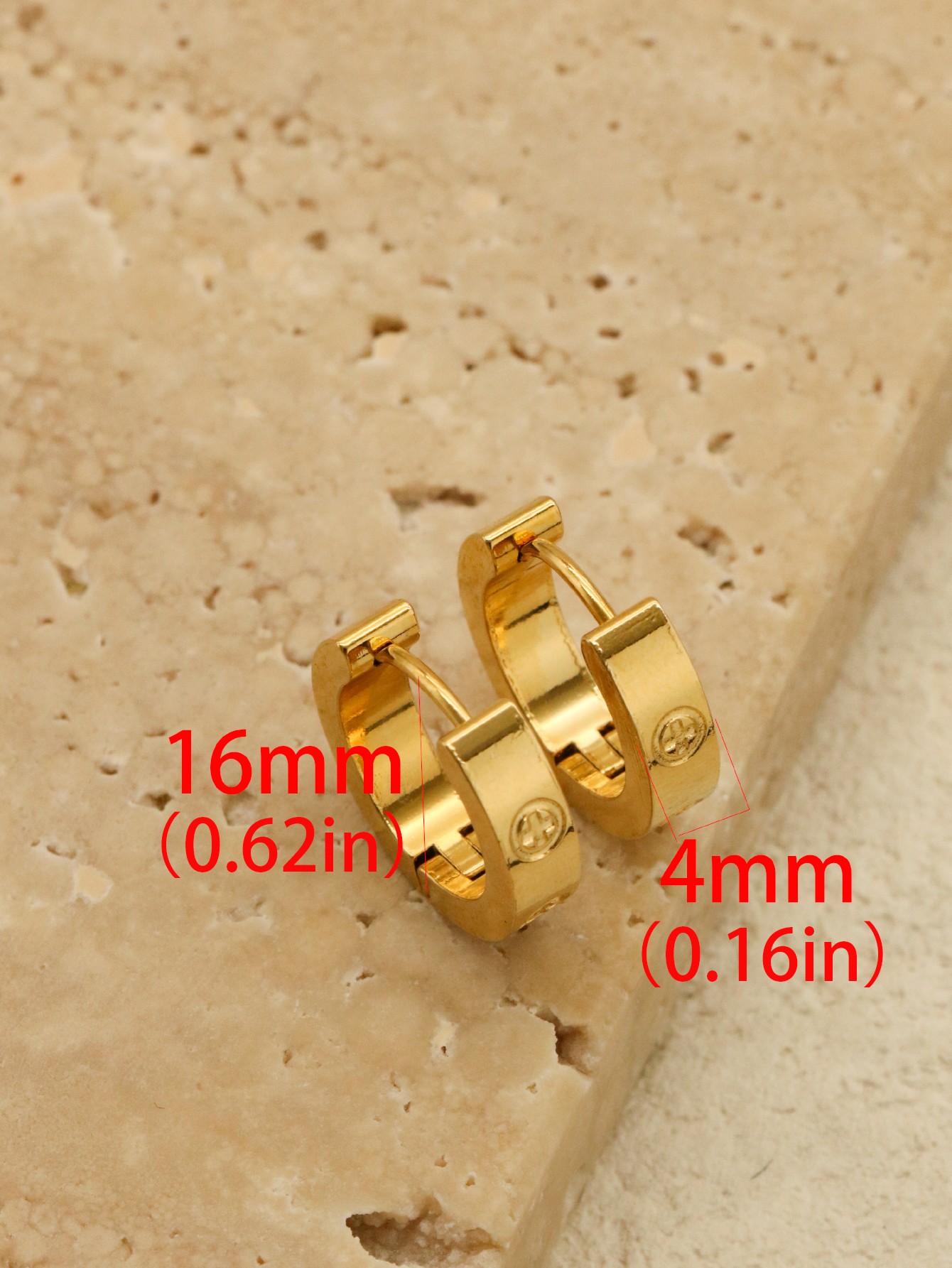Classic Stainless Steel Cross Earrings - Elegant Womens Ear Loops Jewelry