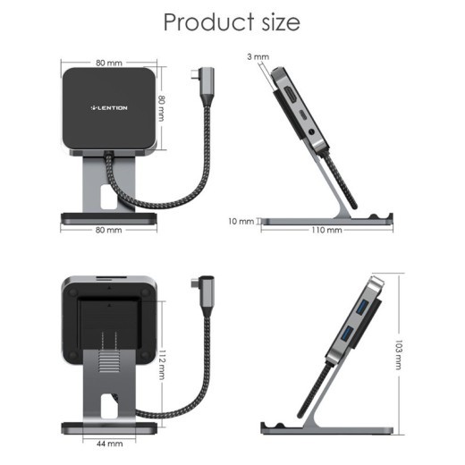 With 4K Hdm iPD Charging SD Micro SD Card Reader