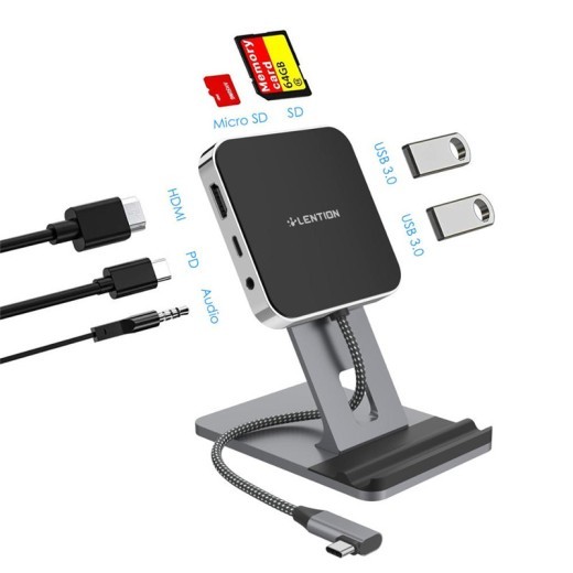 With 4K Hdm iPD Charging SD Micro SD Card Reader