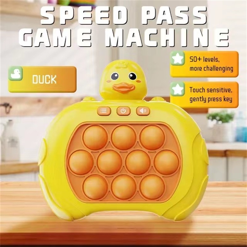 Quick Push Bubbles Game Machine  Kids Cartoon Fun Whac-A-Mole Squeezing Anti-Stress Sensory Bubble Pop Fidget Toy