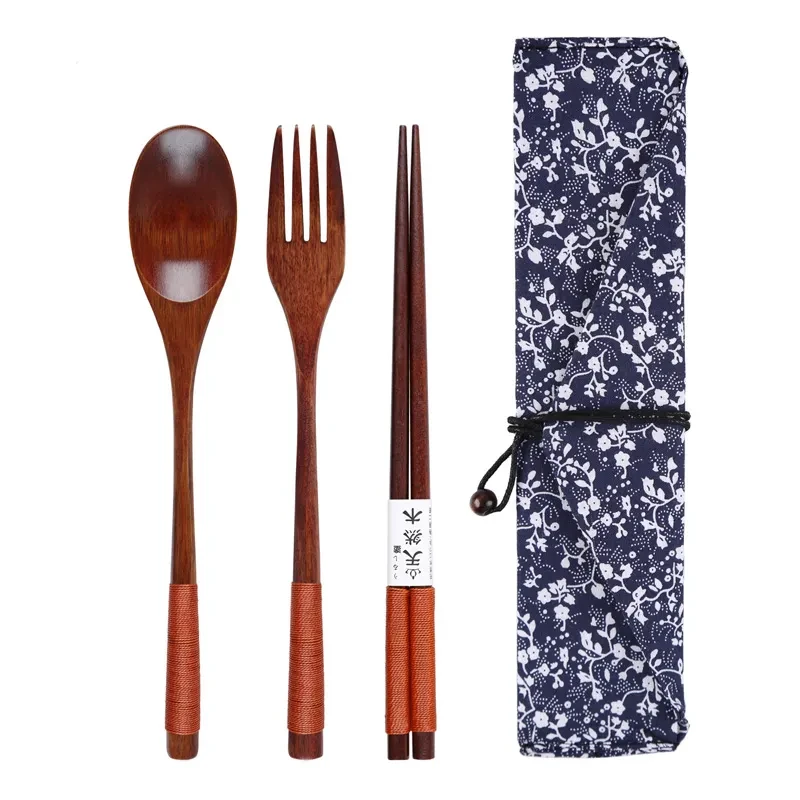 Free Shipping Japanese Style Chopsticks Spoon Set Portable Tableware Set