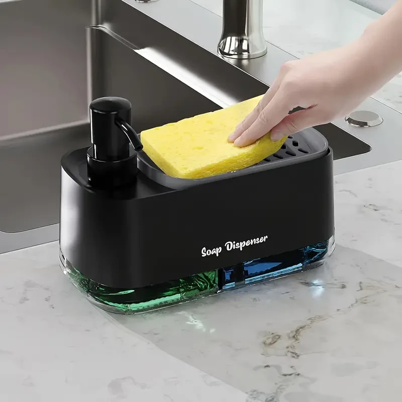 4-In-1 Dish Soap Dispenser Set with Sponge Holder