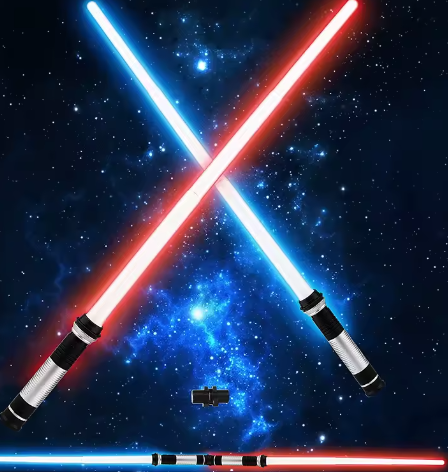 1pc Lightsaber Light-Up 7 Color Changing Cosplay Induction Color Changing Laser Sword Hair Lightsaber Suit Seven Color Switching
