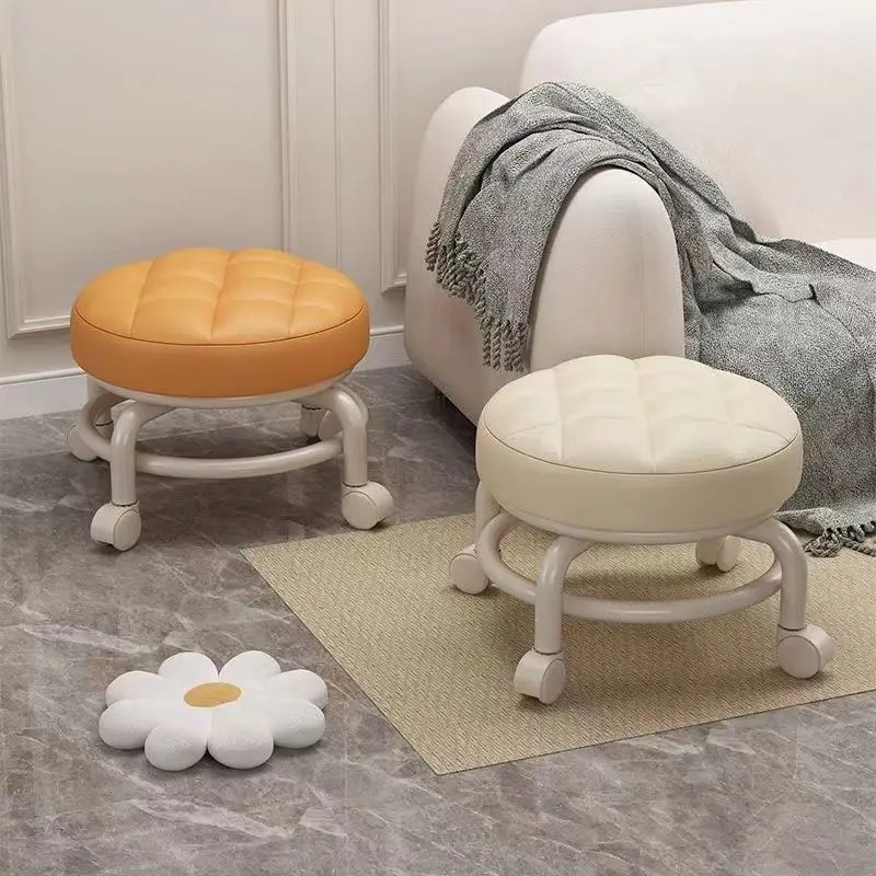 Universal Wheel Small Chair with Plastic Backrest