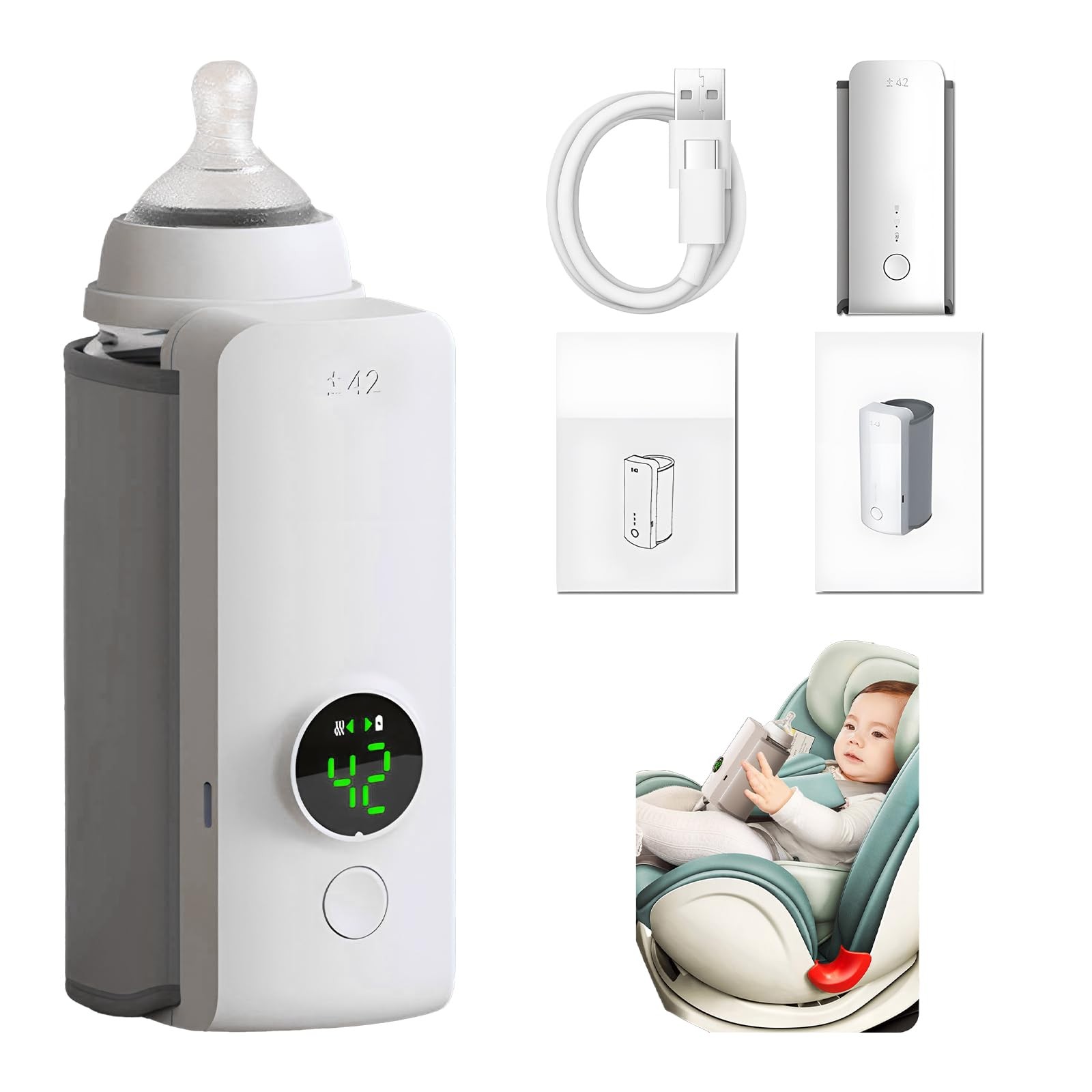 Best Portable Wireless Rechargeable Baby Bottle Warmer USB Charging & Heating Bag in NZ