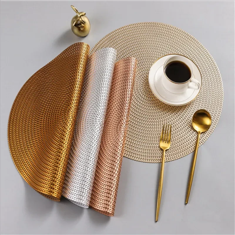 European-style Circular Hollow Non-slip Insulation Placemat