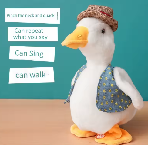 Repeated Ducks Kids Lovely Talking Repeat Duck Talking Musical Stuffed Plush doll Educational Toy Children's Plush Toy Fun Gift