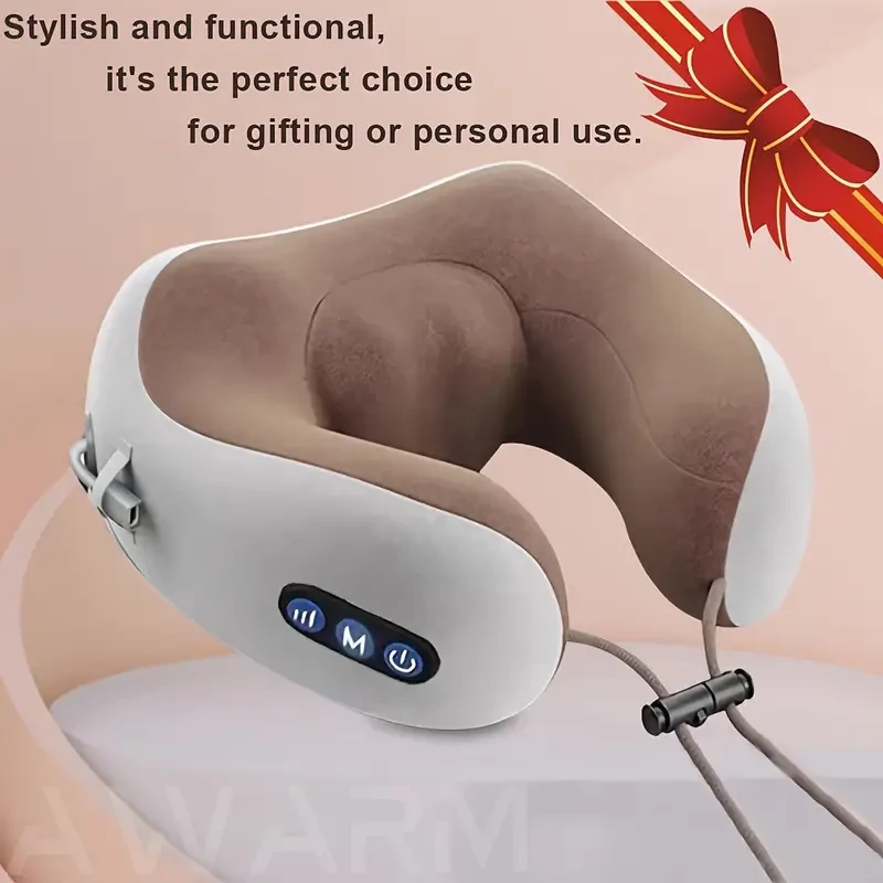 Electric U-Shaped Neck Massager with Heat and Memory Sponge