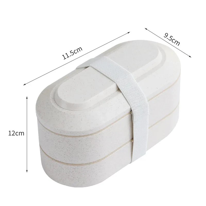 Japanese Wheat Straw Bento Box Can Be Microwaved