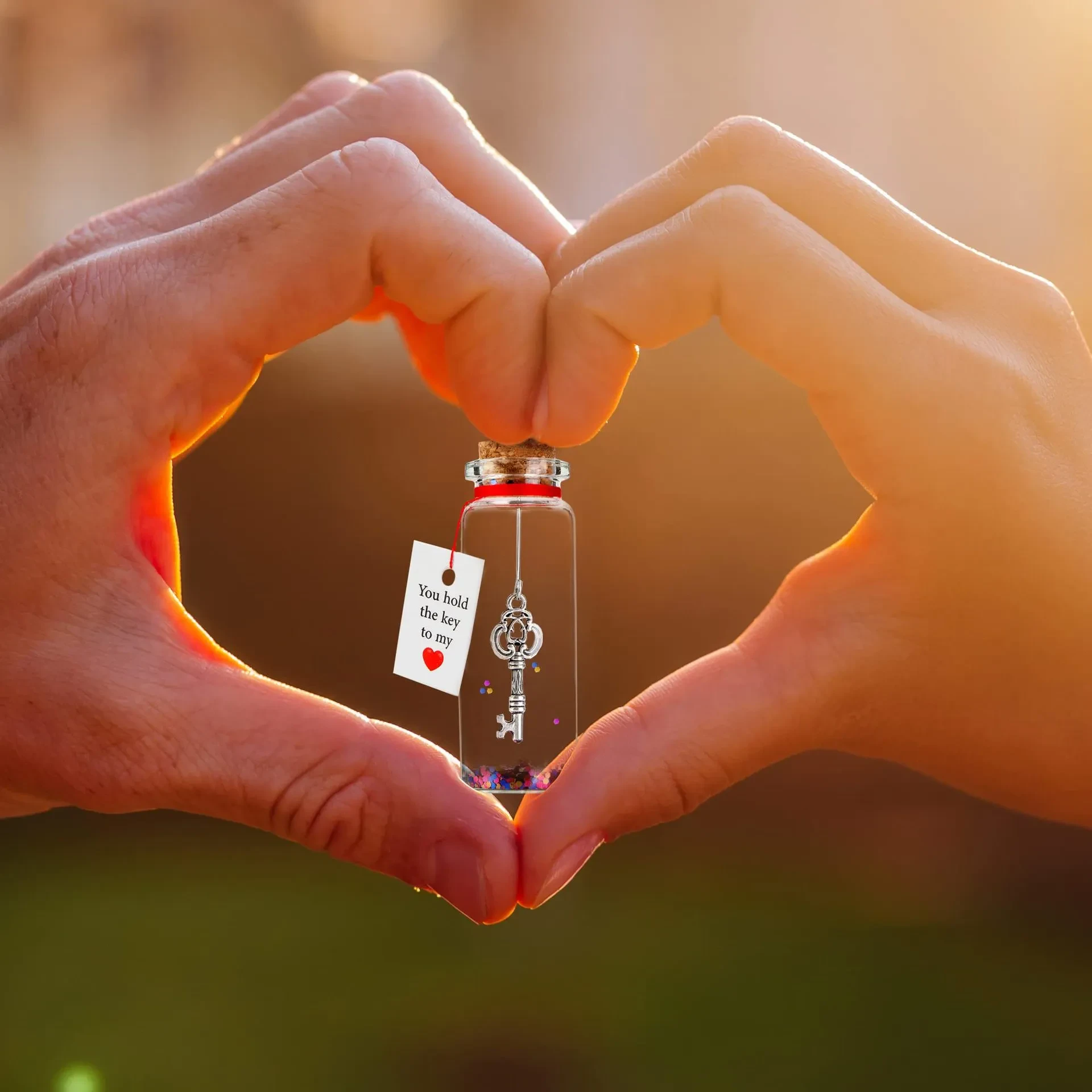 Valentine's Day Wishing Bottle Love Pendant