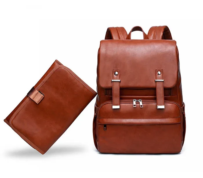 Custom Pu Leather Mommy Bag, Backpack, Dad