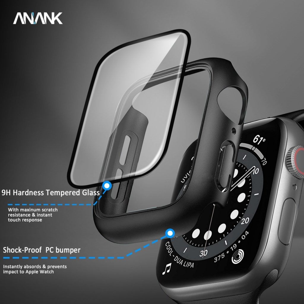 Apple Watch 44MM Screen Protector with Case, for 4,5,6, High Quality