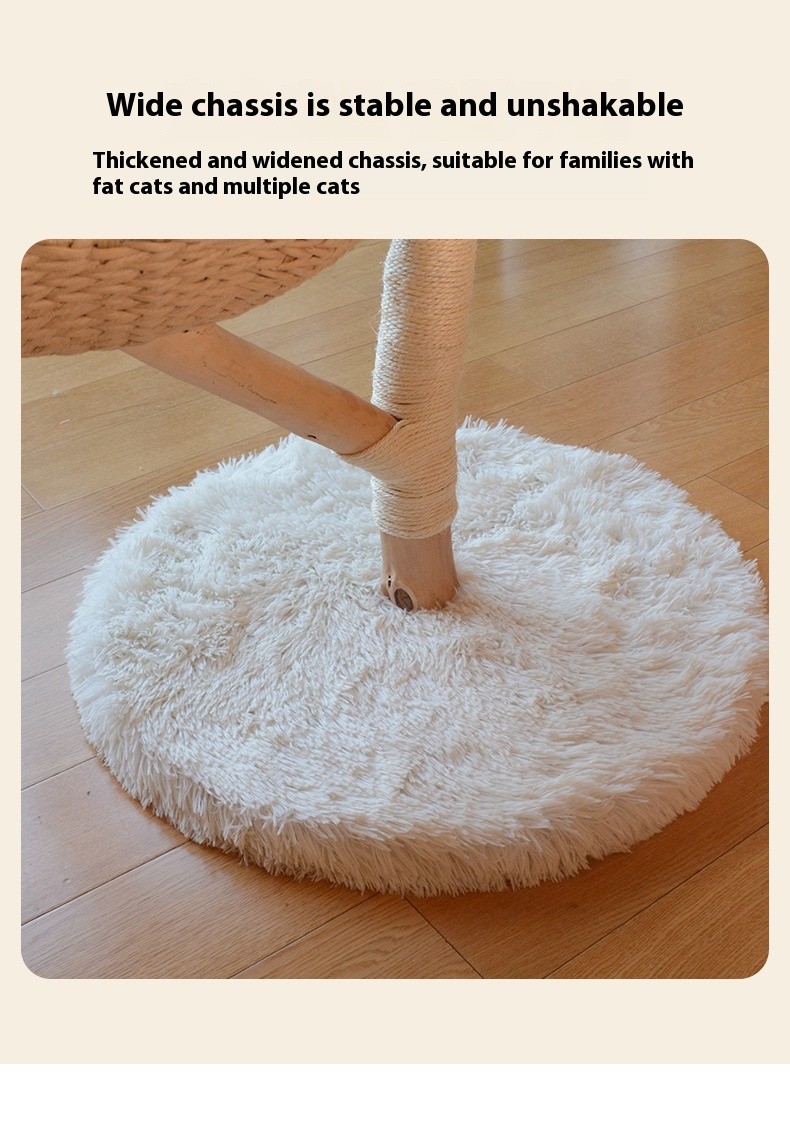 Natural Fruit Tree Cat Climbing Frame Solid Wood Rattan Cat Nest Cat Tree