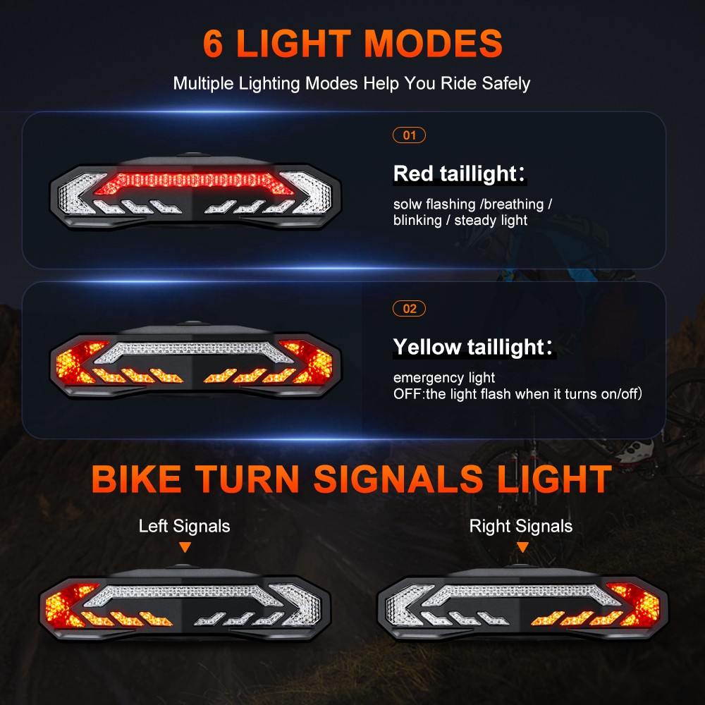 Rockbye Bike Front Light with Horn Alarm and Remote Control
