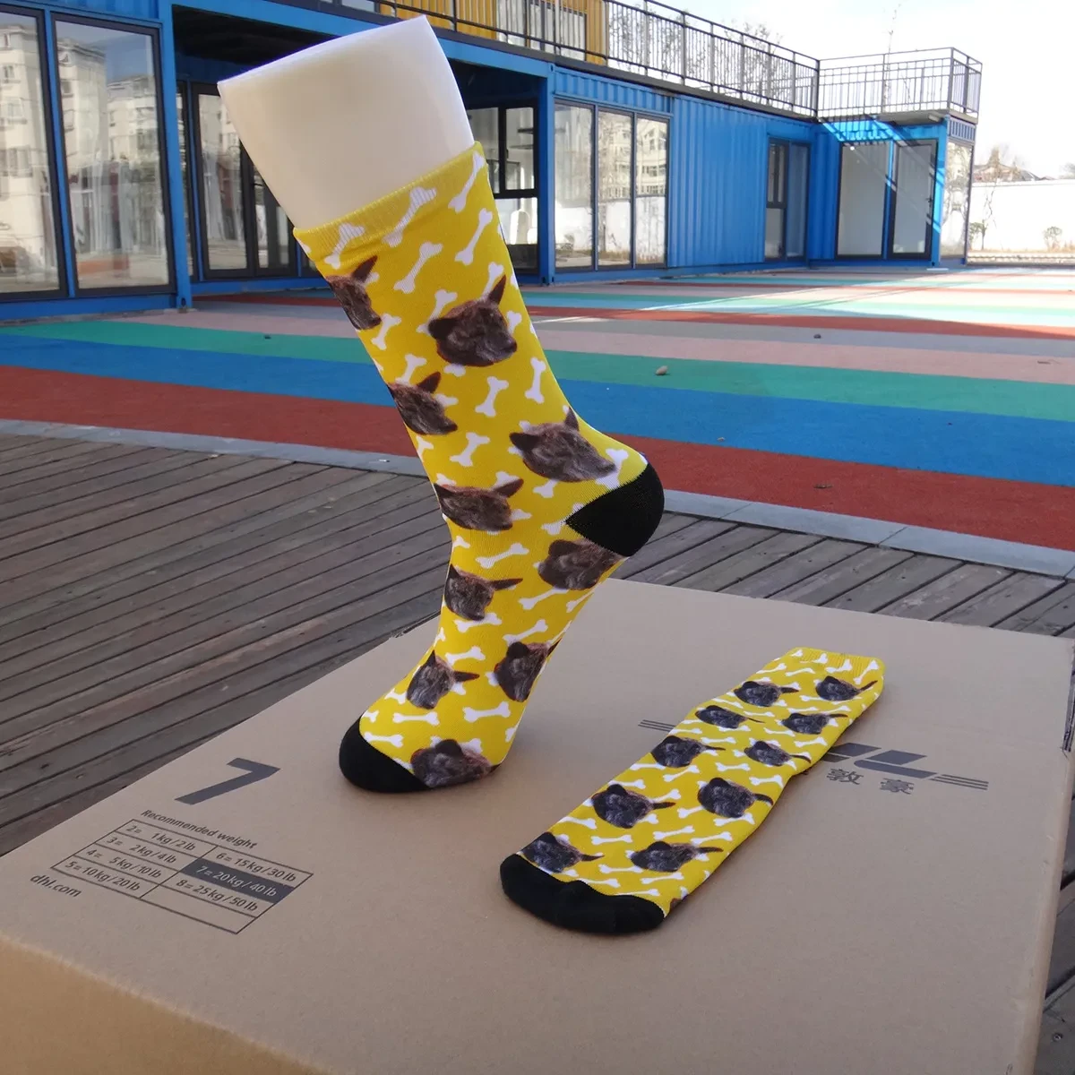 Personalized Custom Pet Head Print Socks for Dog Cat Lover