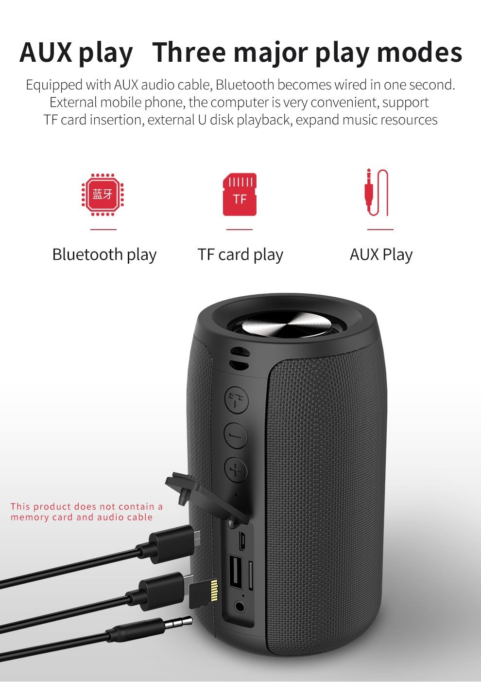 Speaker, Bluetooth speaker, S32, 8 Hours Playing, HiFi Sound