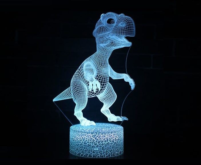 Dinosaur 3D LED Night Light, Power By USB, 7 Changeable colors