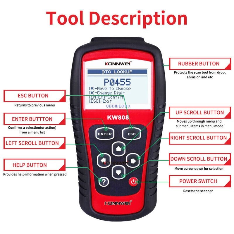 MS509 CAN OBD2 Scanner Code Reader