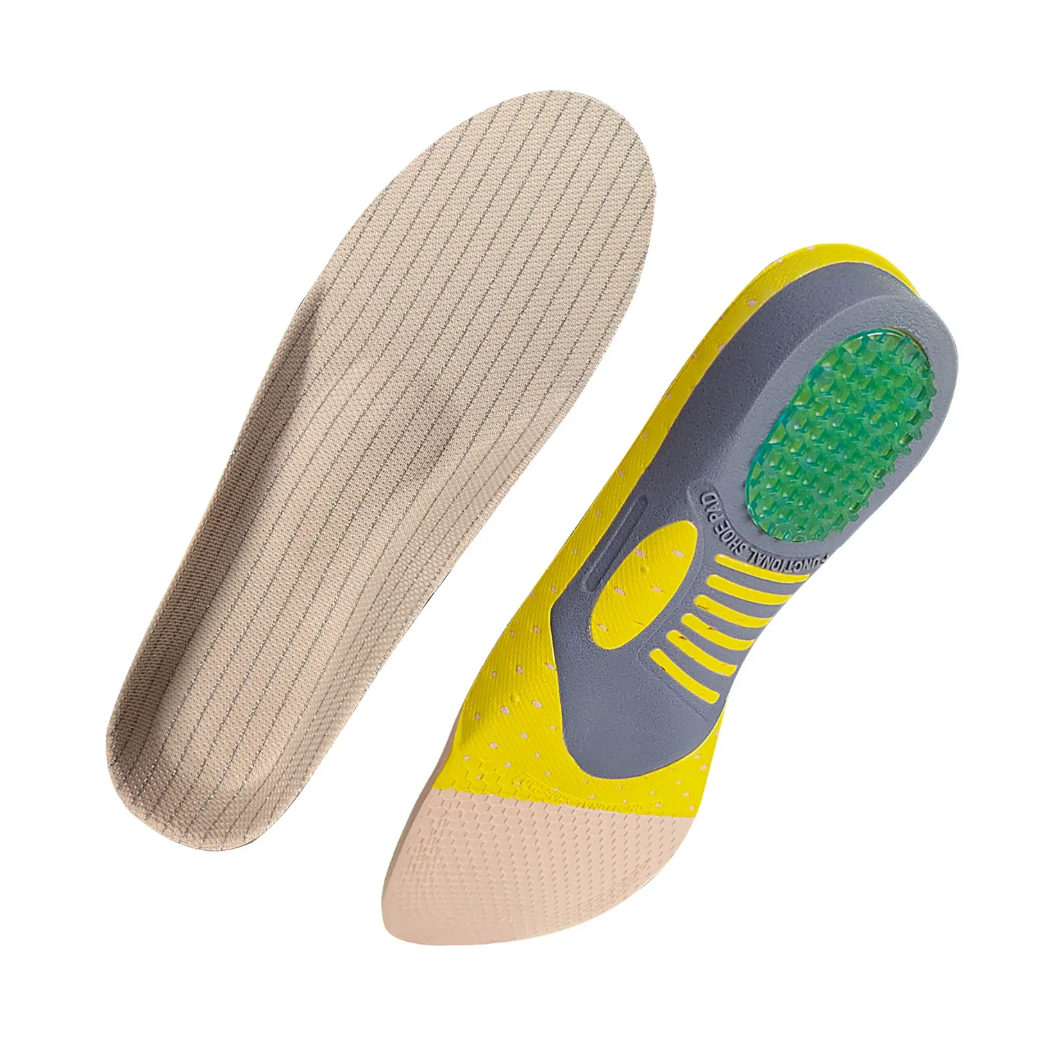 Bow Sports Men's Shock Absorber Sweat-absorbing Insole Women's Breathable Basketball Running Arch Correction Insole