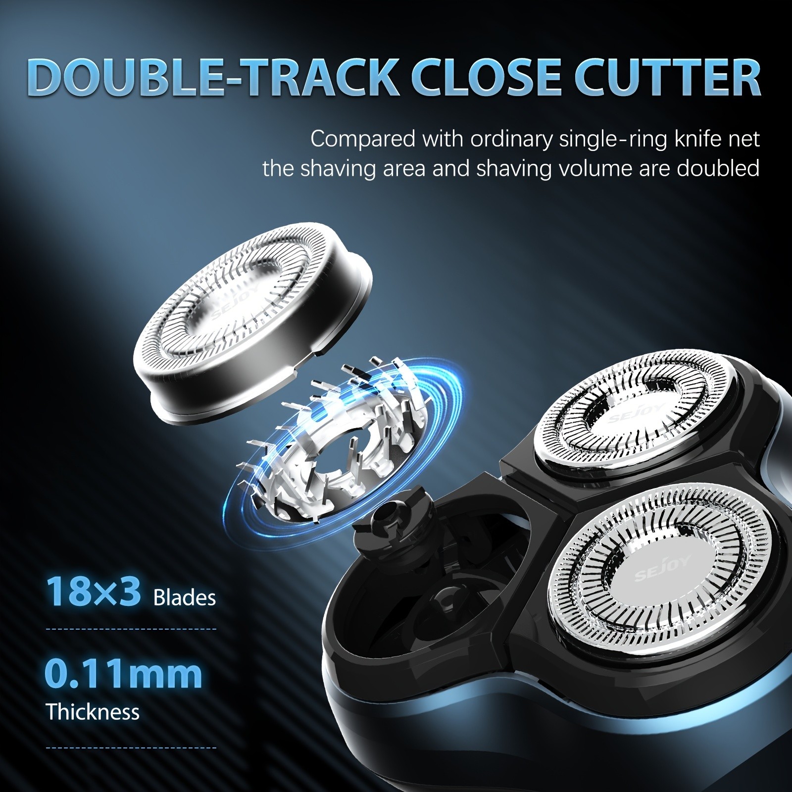 Sejoy Electric Razor For Men, Electric Face Shaver, Cordless Washable Rechargeable Shaving Machines, Fast Charging, Best Gifts For Men