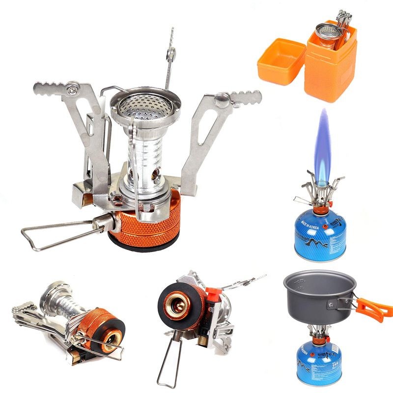 13pcs Camping Stove Set Cookware Picnic Bowl Pot Pan Gas