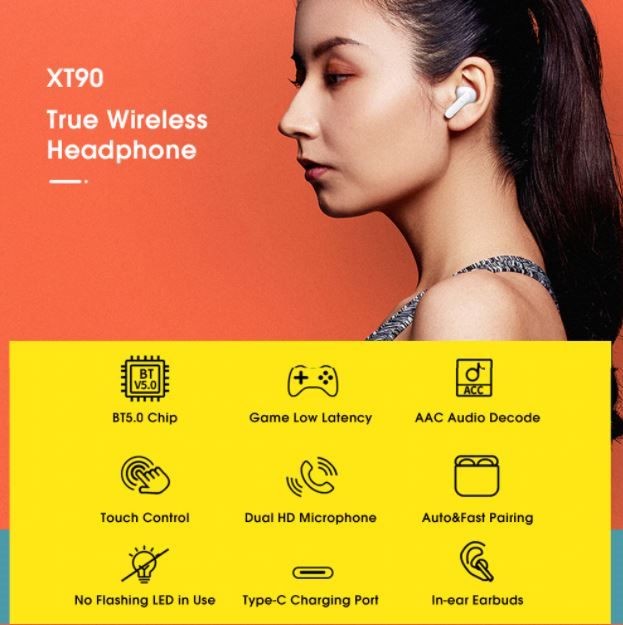 True Wireless Earbuds, Lenovo Brand, High Quality, White