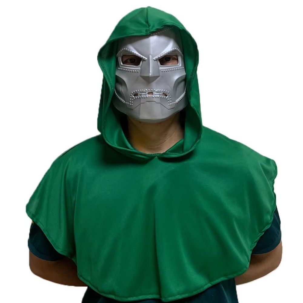 High-Quality Latex Movie Full Face Helmet Halloween Supervillain Doctor Doom Adult Resin Mask