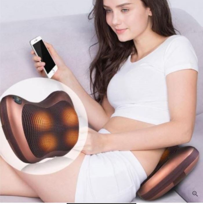 Massage Pillow, Shiatsu Multifunctional Massage, 8 Heads, 1 Year Warranty