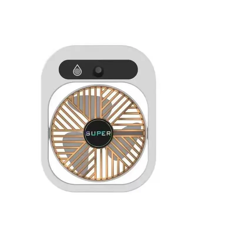 Air Conditioning Fan Desk Misting Fan Air Cooler Cooling USB Rechargeable Humidifier Portable Spray Fan With 3 Wind Speeds