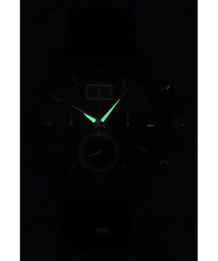 Bulova Sutton Classic Chronograph Leather Strap Green Dial Quartz 96B310 Mens Watch