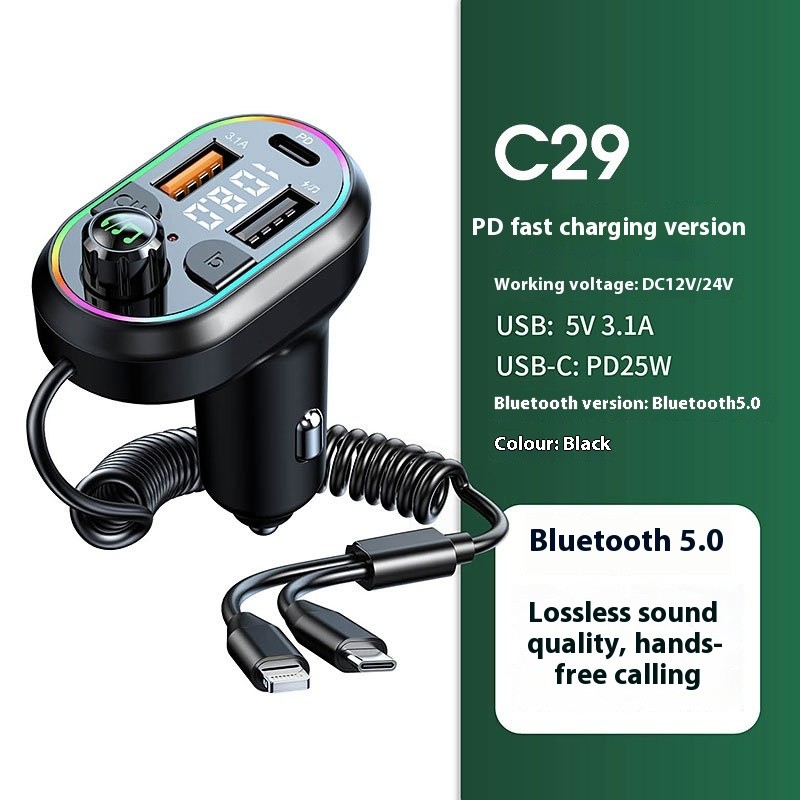 Portable Home Multifunctional One-to-two Car Charger
