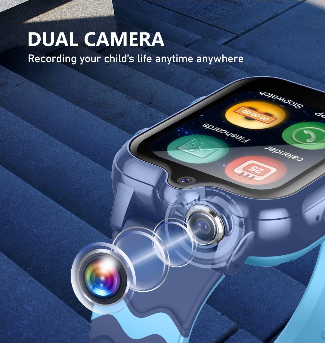 Kids Smart Watch, D35 Model, 4G Video call, IPX7 Water Proof, Black