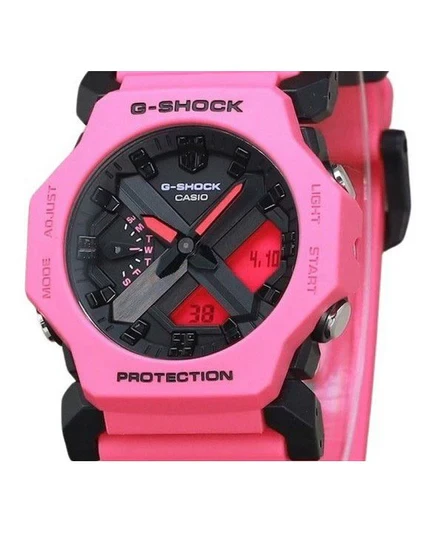 Casio G-Shock Analog Digital Purple Resin Strap Black Dial Quartz GA-2300-4A 200M Men's Watch