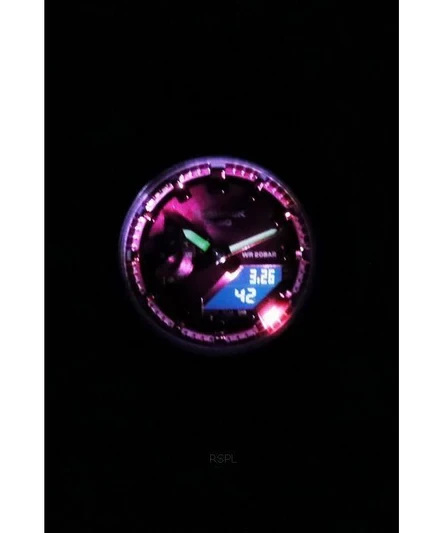 Casio G-Shock Analog Digital Resin Strap Burgundy Dial Quartz GMA-S2100RB-1A