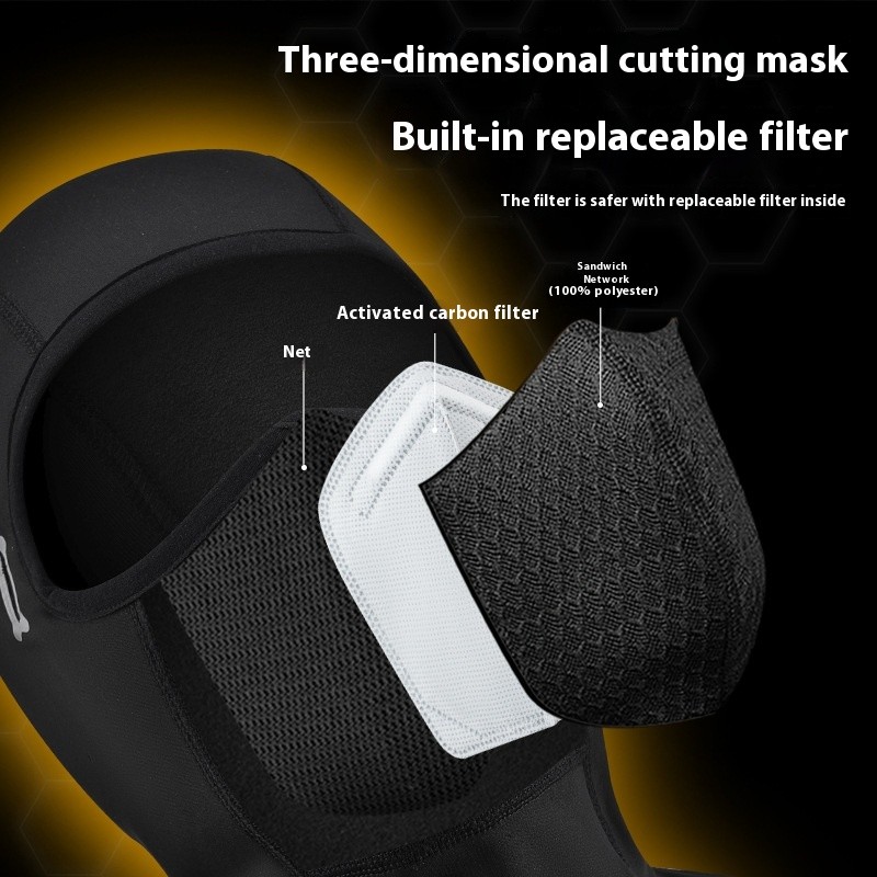 Electric Heating Riding Hat Motorcycle Fleece Warm Mask Windproof Scarf Men
