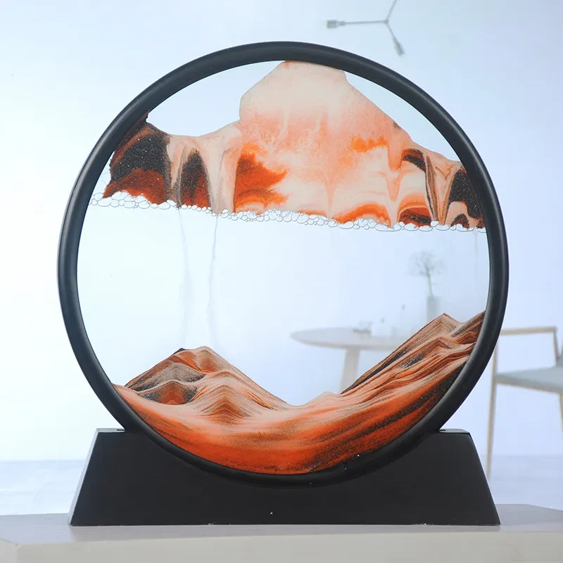 3D Moving Sand Art Picture Glass Sandscape in Motion Display Sand L
