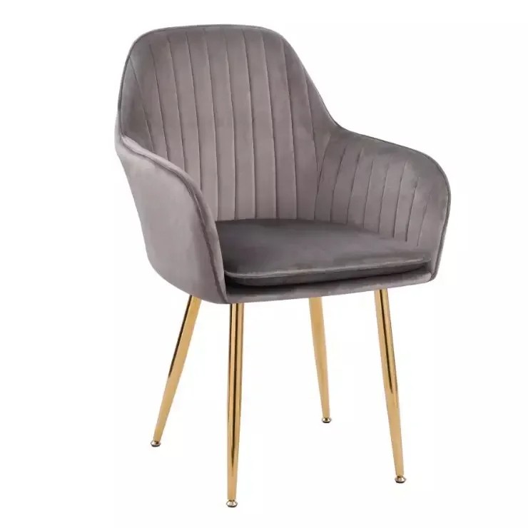 Hot Sale Modern Colorful Pink Armrest Dining Chairs