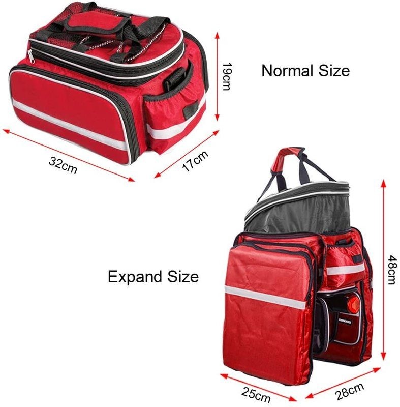 Bike Saddle Bag Bicycle Rear Rack Pannier Pouch Bags