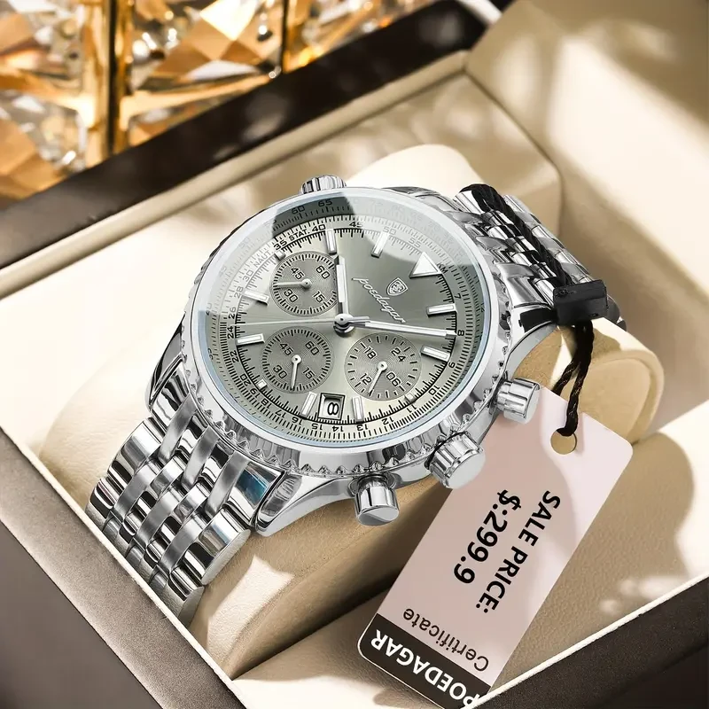 Poedagar Luxury Men'S Stainless Steel Watch