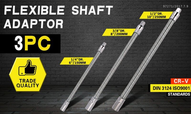 HORUSDY 3-Piece Flexible Socket Extension Bars Shaft Set