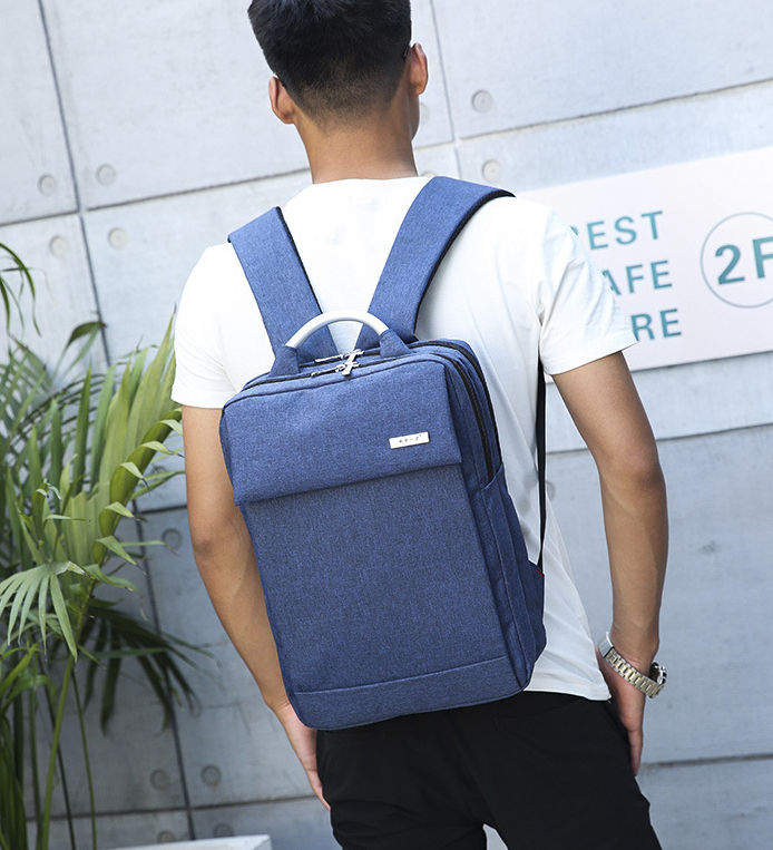 Manufacturers wholesale and customize new type of double shoulder bag multi function notebook PC package for men and women general business knapsack