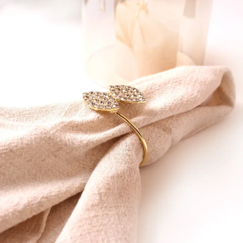 Hotel Banquet Two-leaf Grass Napkin Ring