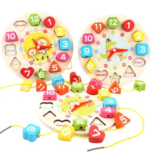 Learn To Learn & Shape Matching Cognitive Digital Beaded Clock Toy