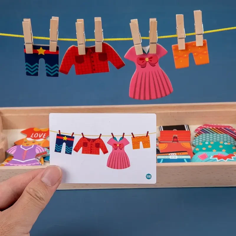 Children's Wooden Clothes Changing Puzzle Jigsaw Puzzle