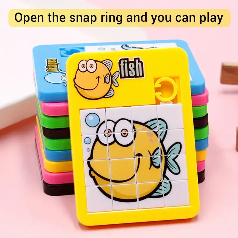 10-Pack Mini Animal Sliding Puzzles for Kids