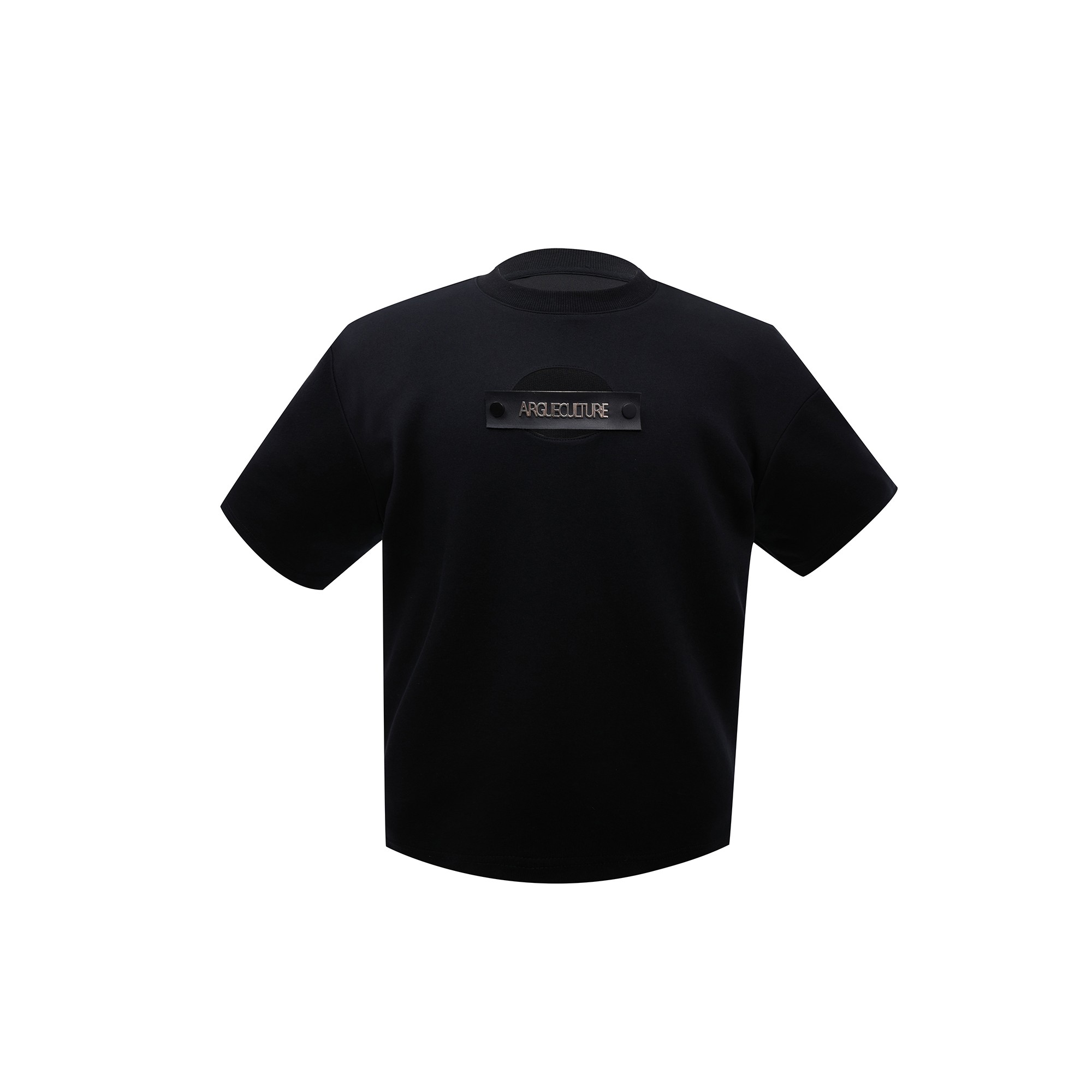 Hollow-out Detachable Short Sleeve Loose-fitting Pure Cotton T-shirt